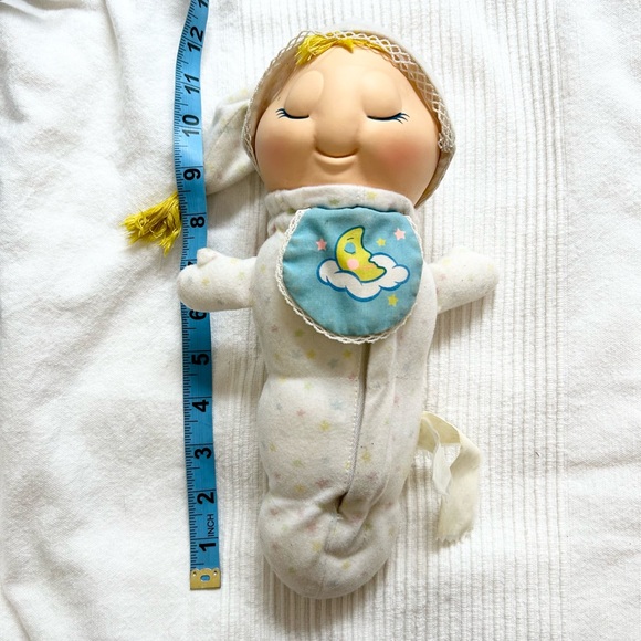 Vintage 80s White Glow Worm Plush Doll Two Faces Working Condition - Picture 8 of 11